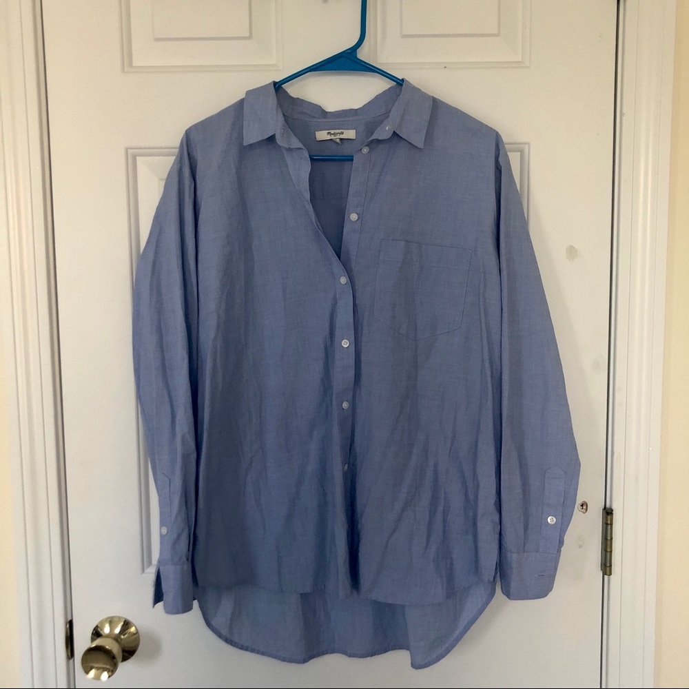 Madewell Light Blue Cotton Shirt Button Down SizeM